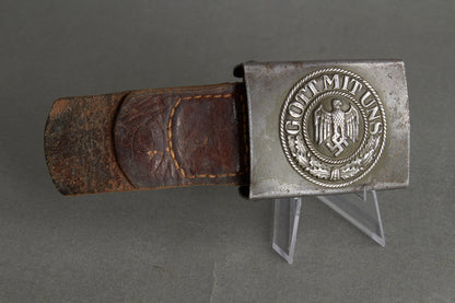 Wehrmacht Combat Belt Buckle. Maker marked "R.S.&S." Original.