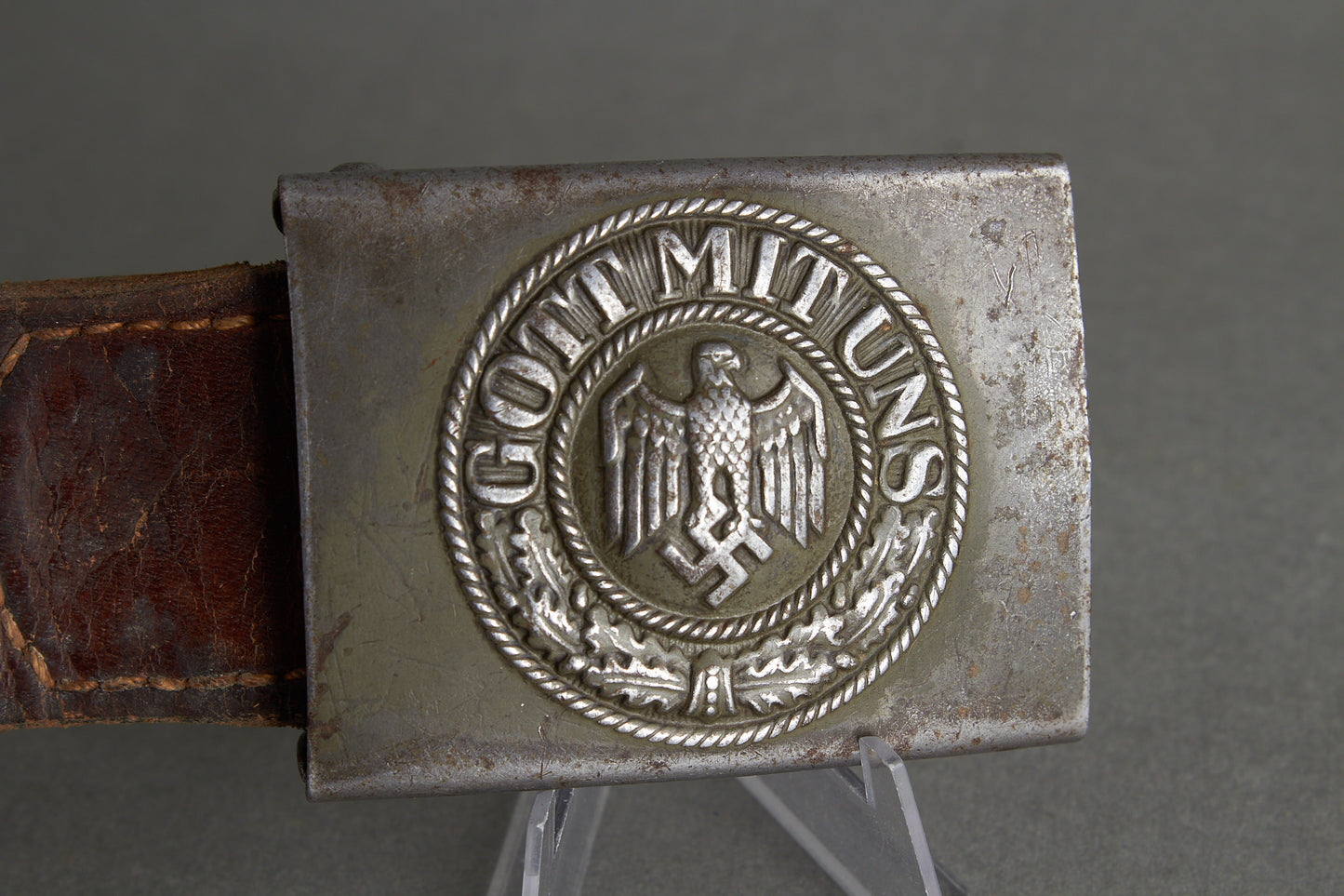 Wehrmacht Combat Belt Buckle. Maker marked "R.S.&S." Original.