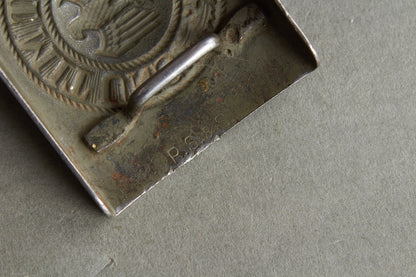 Wehrmacht Combat Belt Buckle. Maker marked "R.S.&S." Original.