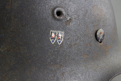 Luftwaffe M42 Single Decal Helmet. Original.
