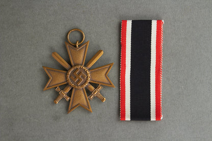 "Kriegsverdienstkreuz 2. Klasse" w. Swords. Maker marked "71". Original.