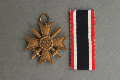 "Kriegsverdienstkreuz 2. Klasse" w. Swords. Maker marked "71". Original.