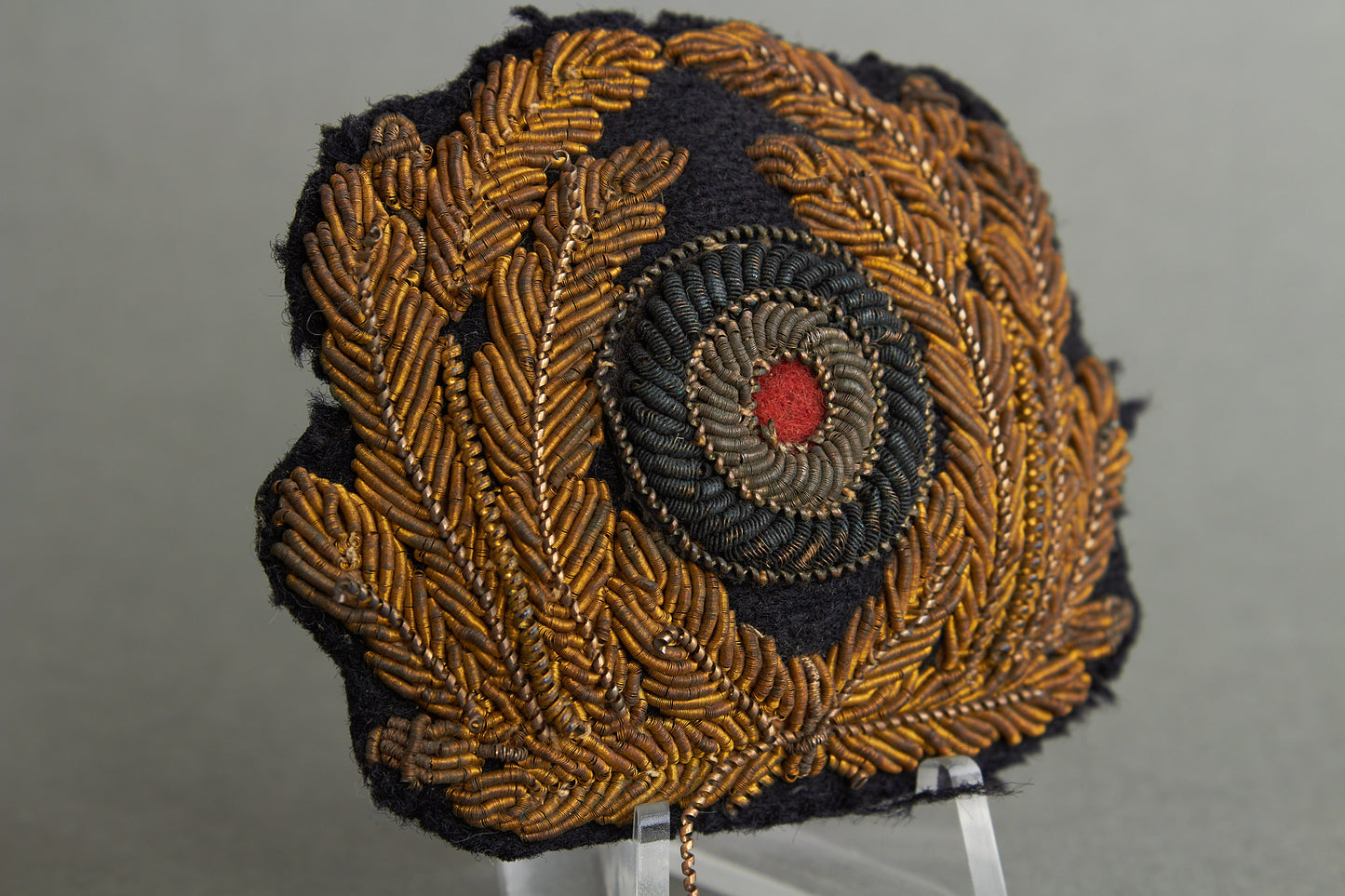 Kriegsmarine Officer Visor Cap Wreath & Cockade. Original.