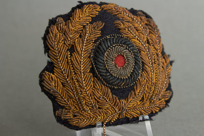 Kriegsmarine Officer Visor Cap Wreath & Cockade. Original.
