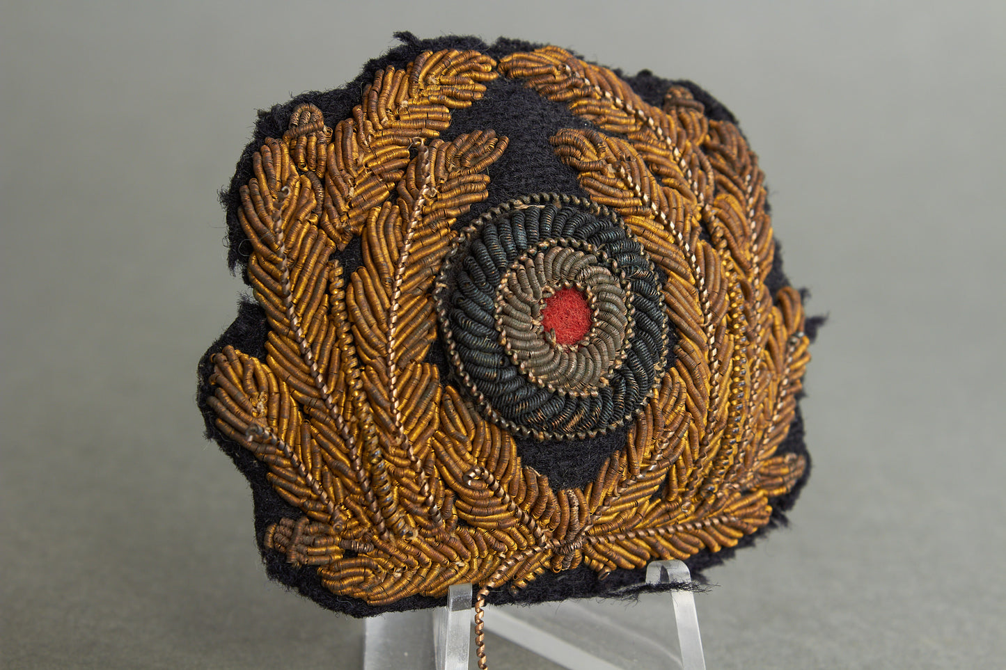 Kriegsmarine Officer Visor Cap Wreath & Cockade. Original.
