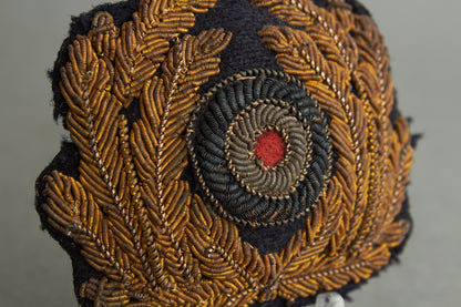 Kriegsmarine Officer Visor Cap Wreath & Cockade. Original.