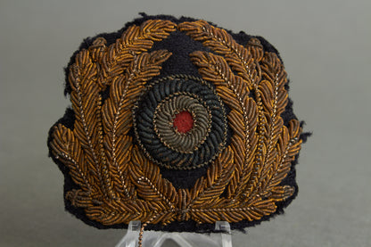 Kriegsmarine Officer Visor Cap Wreath & Cockade. Original.