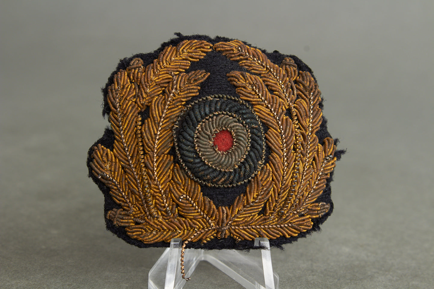 Kriegsmarine Officer Visor Cap Wreath & Cockade. Original.