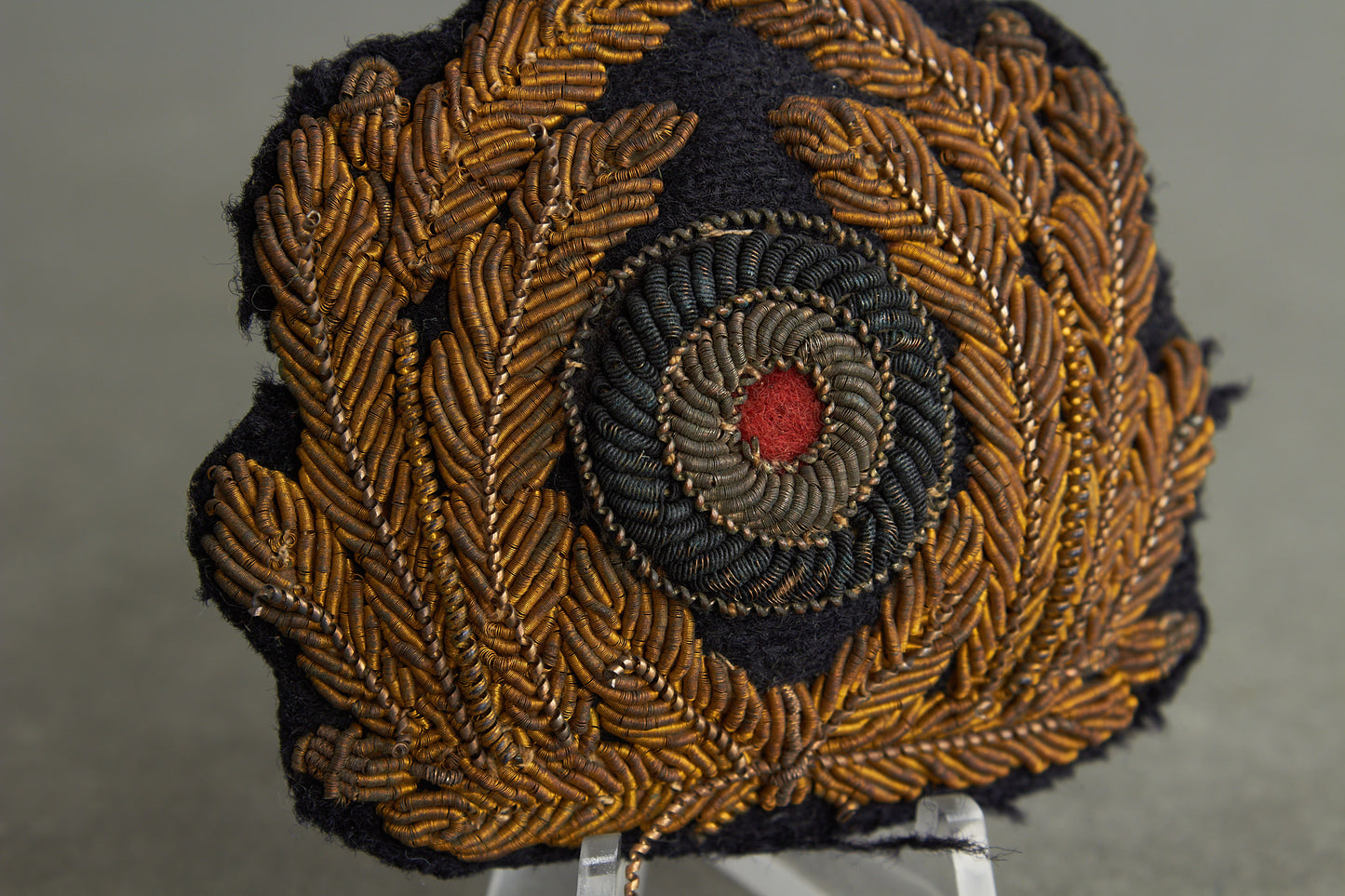 Kriegsmarine Officer Visor Cap Wreath & Cockade. Original.