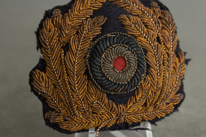 Kriegsmarine Officer Visor Cap Wreath & Cockade. Original.