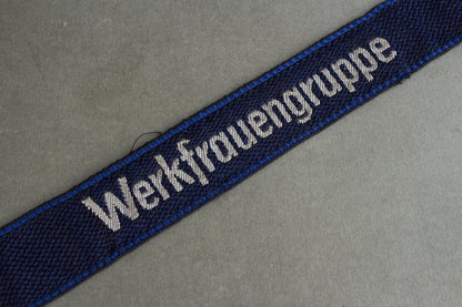 NSV/DAF "Werkfrauengruppe" Cufftitle w. RZM tag. Original.