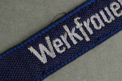 NSV/DAF "Werkfrauengruppe" Cufftitle w. RZM tag. Original.
