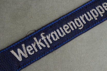 NSV/DAF "Werkfrauengruppe" Cufftitle w. RZM tag. Original.