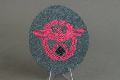 Luftschutzpolizei "Ärmeladler" Sleeve Eagle for the Combat Tunic. Rare. Original.