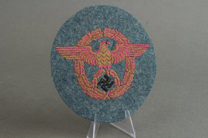 Luftschutzpolizei "Ärmeladler" Sleeve Eagle for the Combat Tunic. Rare. Original.