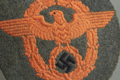 Polizei Feldgendarmerie "Ärmeladler" Sleeve Eagle for the Combat Tunic. Rare. Original.