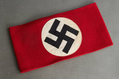 NSDAP Armband. 3-Piece Construction. With RZM Paper Tag. Original.