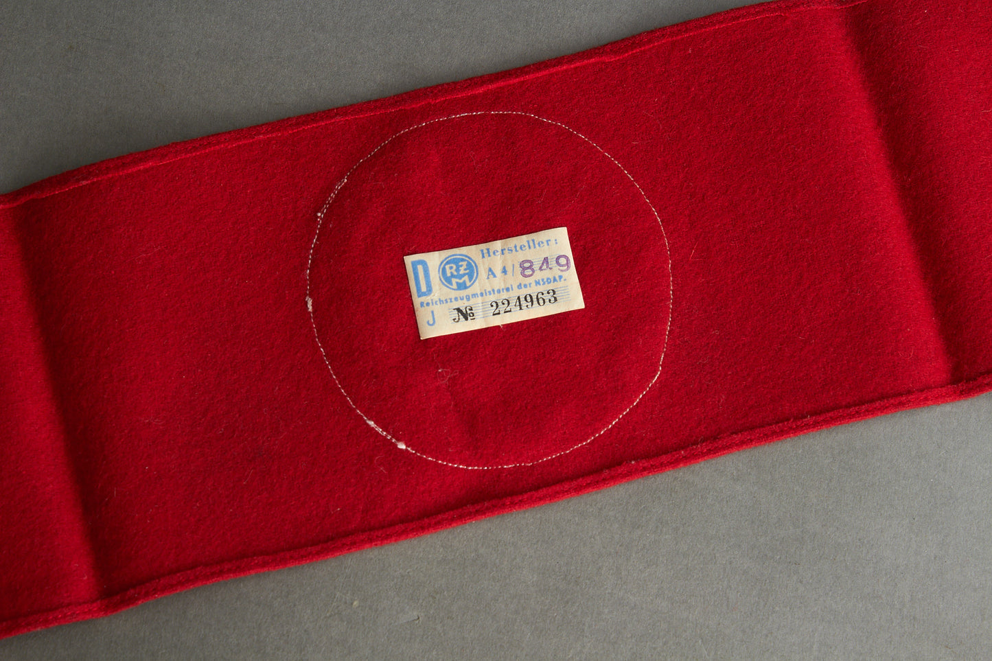 NSDAP Armband. 3-Piece Construction. With RZM Paper Tag. Original.