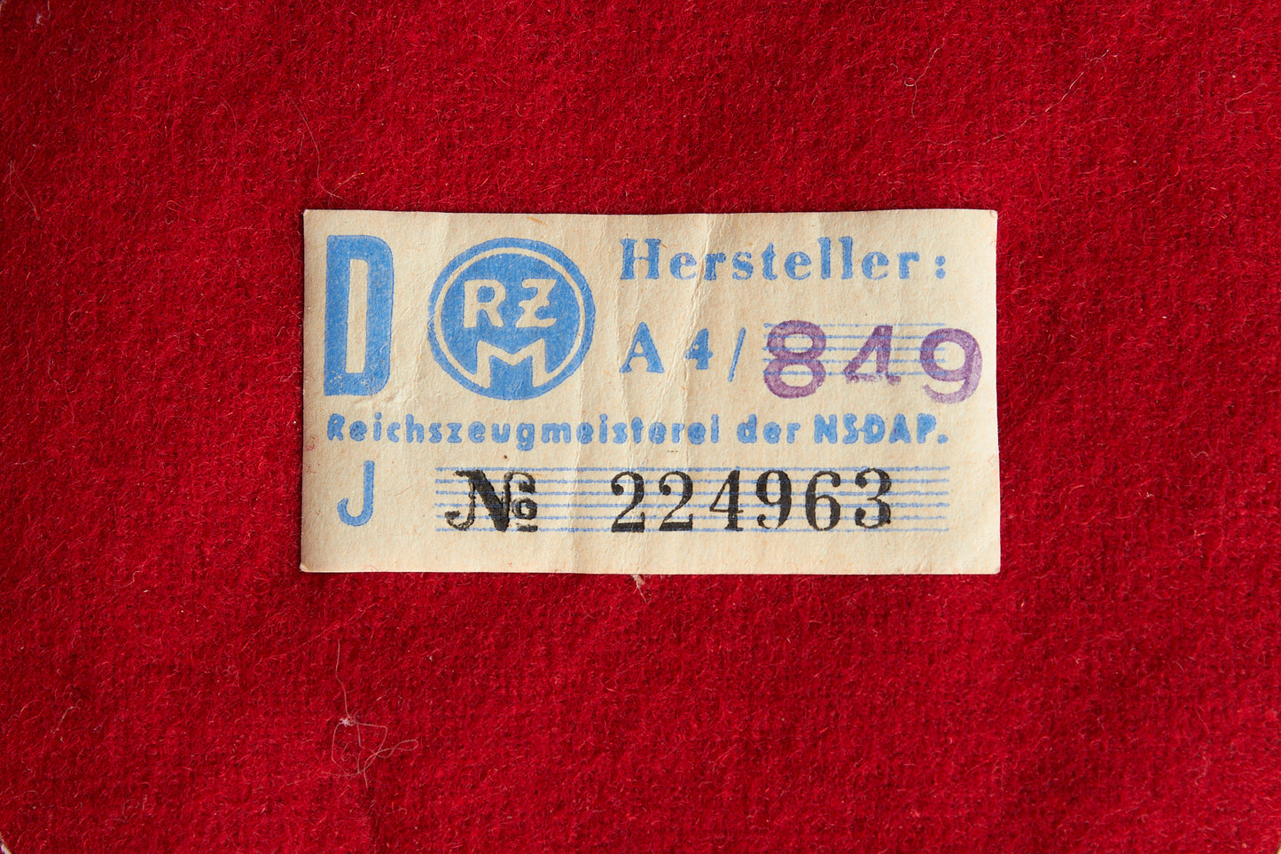 NSDAP Armband. 3-Piece Construction. With RZM Paper Tag. Original.
