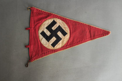 Early NSDAP "Wimpel" Pennant. Double Sided. Rare. Original.