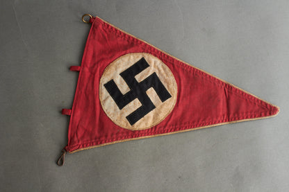 Early NSDAP "Wimpel" Pennant. Double Sided. Rare. Original.
