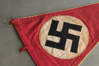 Early NSDAP "Wimpel" Pennant. Double Sided. Rare. Original.