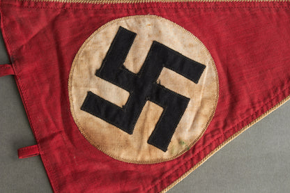 Early NSDAP "Wimpel" Pennant. Double Sided. Rare. Original.