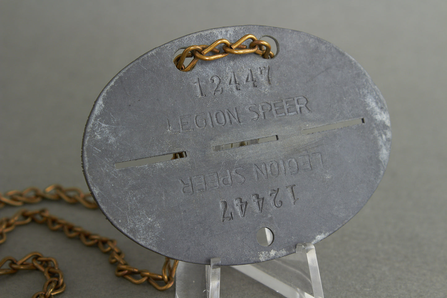 NSKK "LEGION SPEER" (Transportgruppe Speer) Dog Tag. Original.