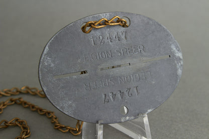 NSKK "LEGION SPEER" (Transportgruppe Speer) Dog Tag. Original.