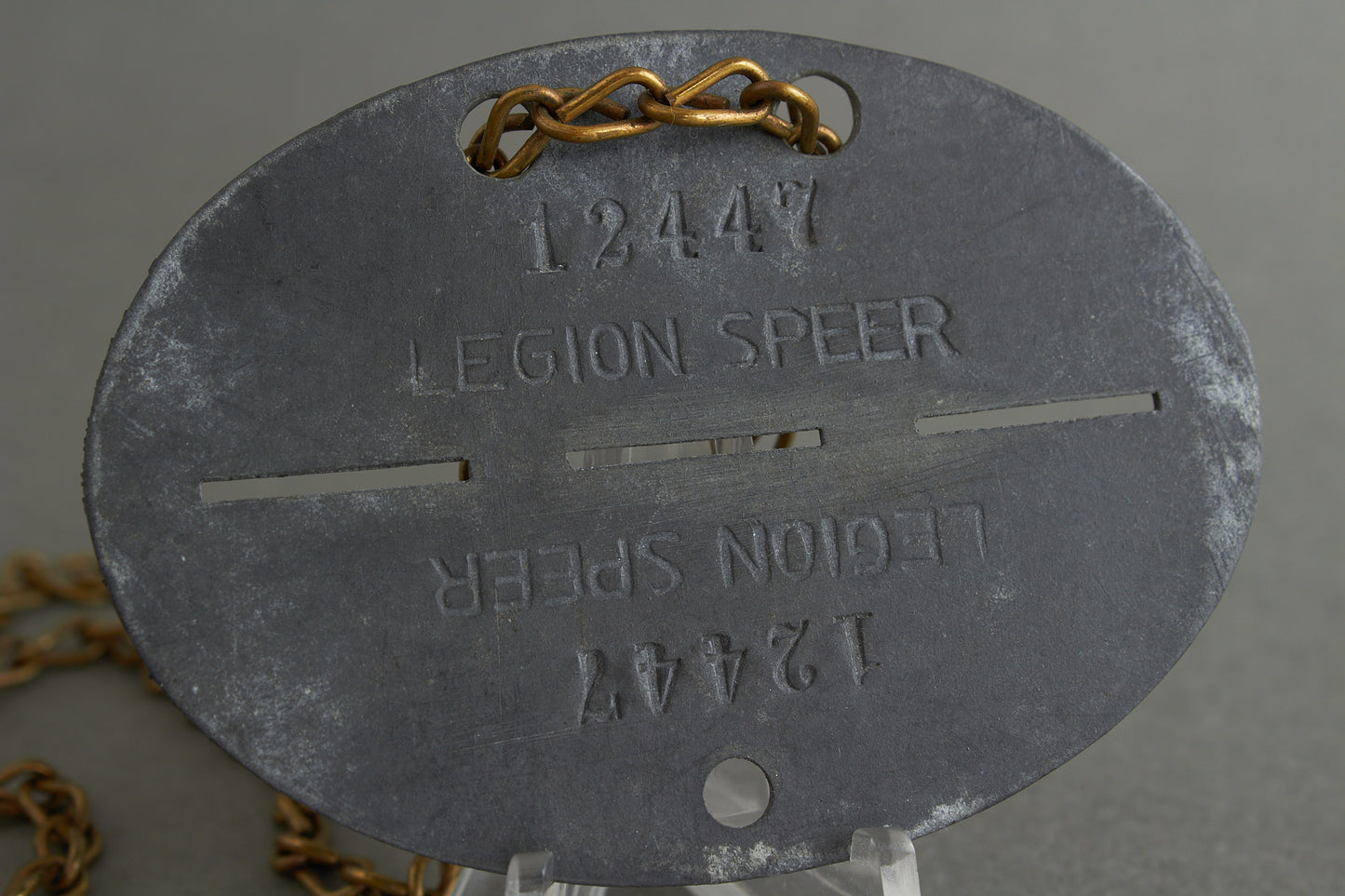 NSKK "LEGION SPEER" (Transportgruppe Speer) Dog Tag. Original.