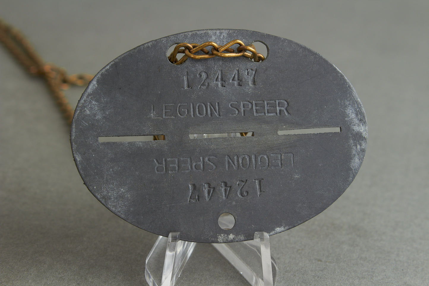 NSKK "LEGION SPEER" (Transportgruppe Speer) Dog Tag. Original.