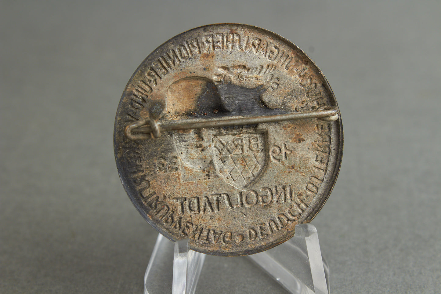 Early "Tag der Wehrmacht" Tinnie. Rare. "Deutsch-Österreichisch-Ungarisher-Pionier-und-Verkehrstruppentag". Original.