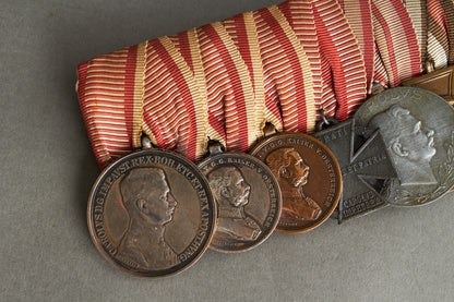 Austria/Hungary/Germany WW1/WW2 Large 9-Place Medal Bar. Rare. Original.