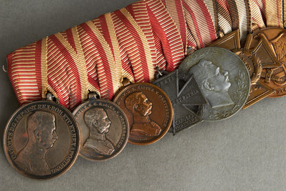 Austria/Hungary/Germany WW1/WW2 Large 9-Place Medal Bar. Rare. Original.