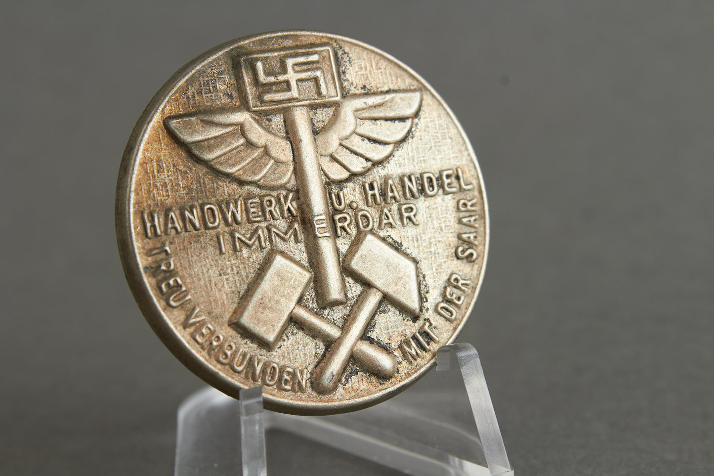 NS-HAGO (National Sozialist Handwerks, Handels und Gewerbe Organisierung) Tinnie. Original.