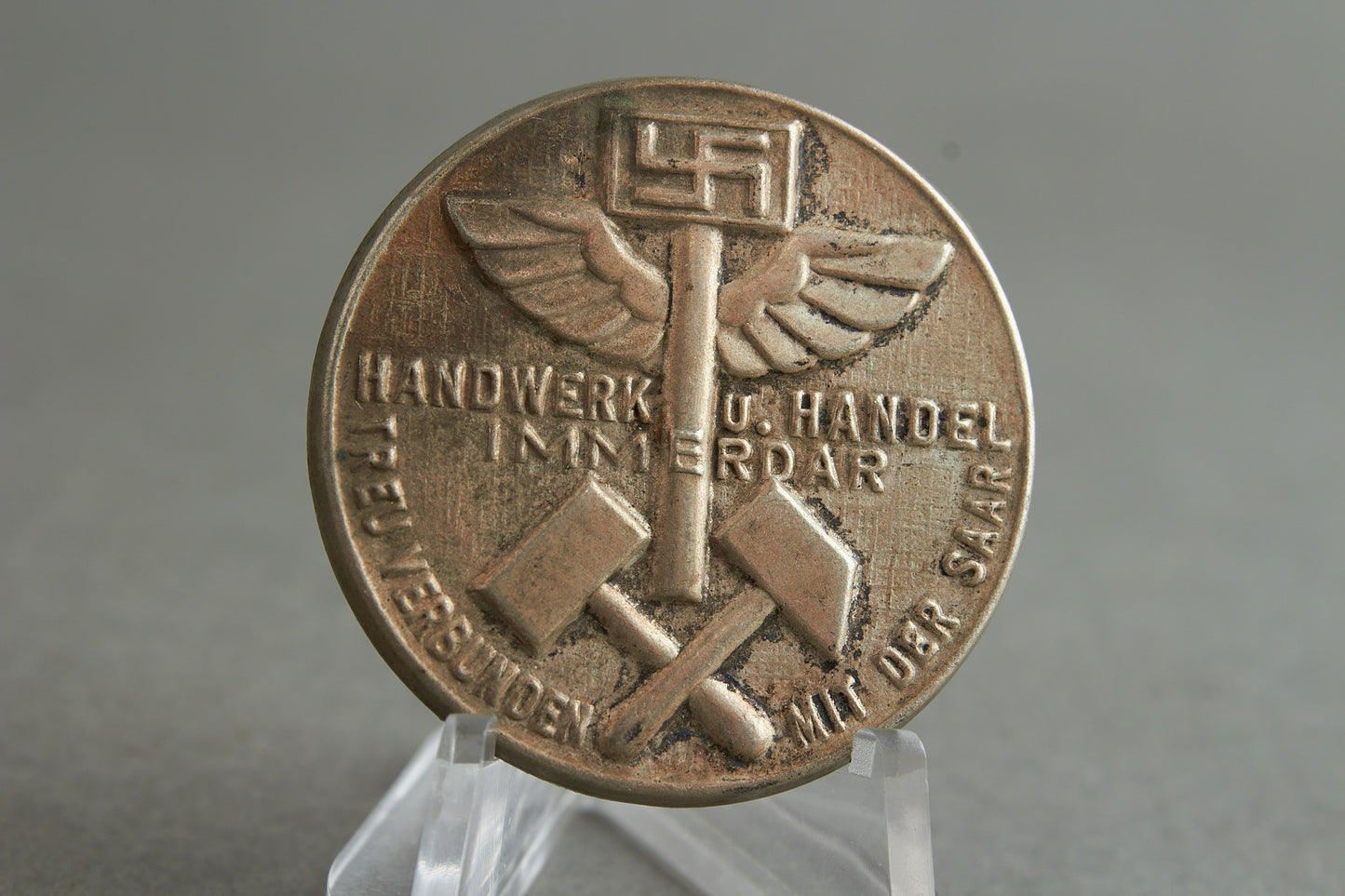 NS-HAGO (National Sozialist Handwerks, Handels und Gewerbe Organisierung) Tinnie. Original.