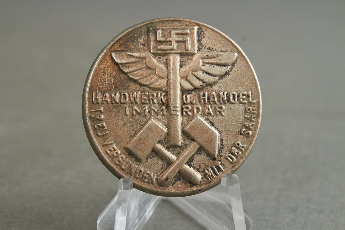 NS-HAGO (National Sozialist Handwerks, Handels und Gewerbe Organisierung) Tinnie. Original.