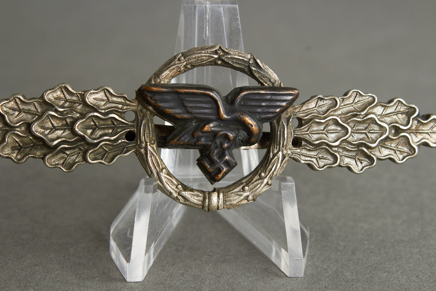 Luftwaffe "Frontflugspange für Transport- und Luftlandeflieger in Silber". Original.