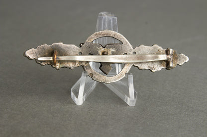 Luftwaffe "Frontflugspange für Transport- und Luftlandeflieger in Silber". Original.