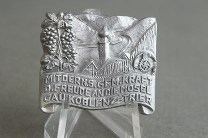 Kraft durch Freude (KdF) "Gau Koblenz-Trier" Tinnie. Original.