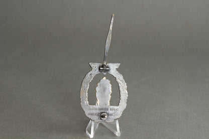Kriegsmarine "Minensucher-Kriegsabzeichen". Maker Marked "Fec. Otto Platzeck Berlin - Ausf. Schwerin Berlin". Original.