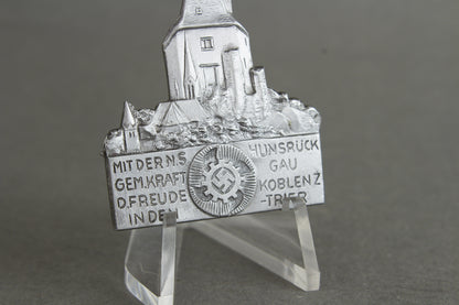 Kraft durch Freude (KdF) "Hunsrück Gau Koblenz-Trier" Tinnie. Original.