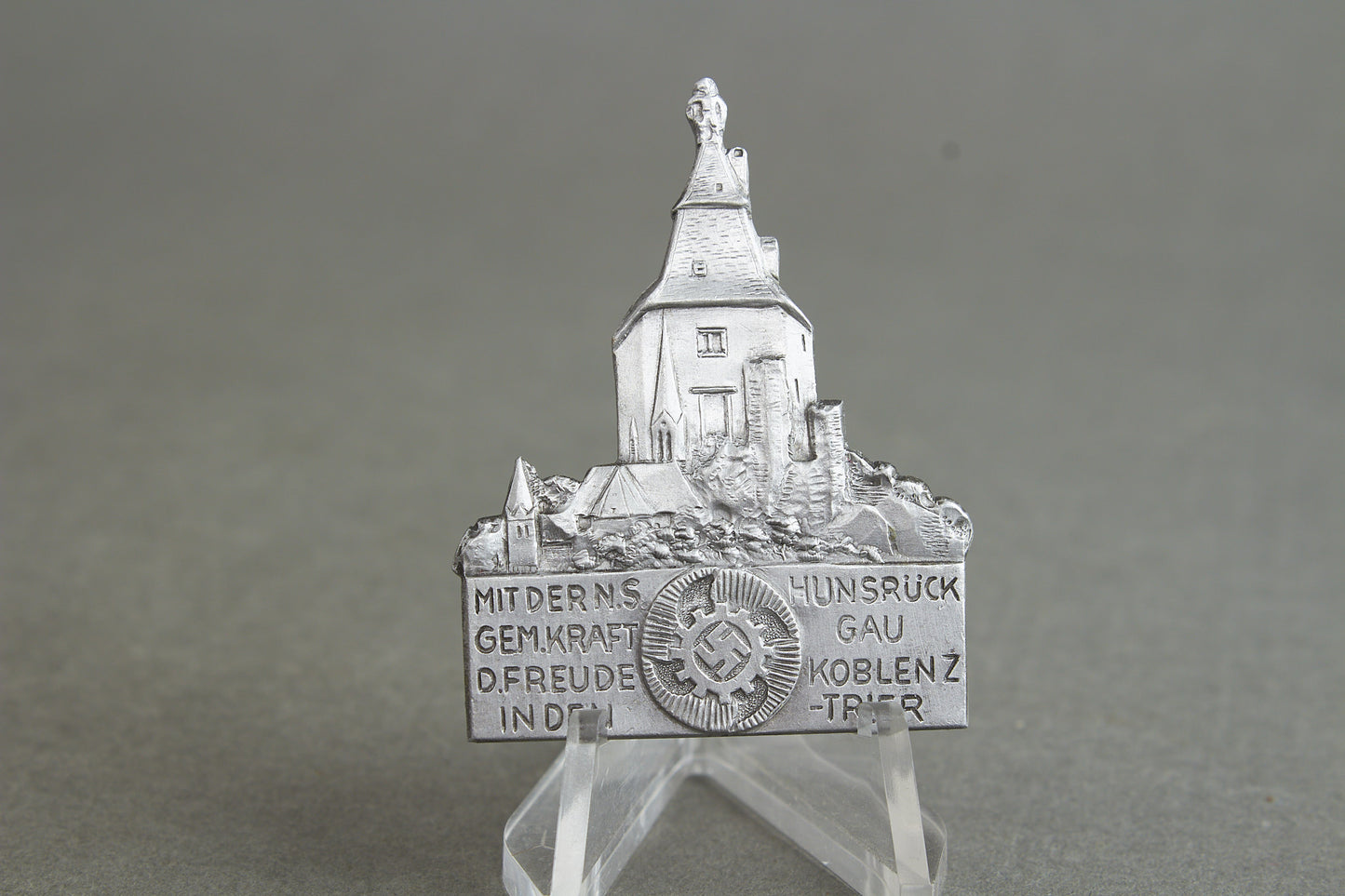 Kraft durch Freude (KdF) "Hunsrück Gau Koblenz-Trier" Tinnie. Original.