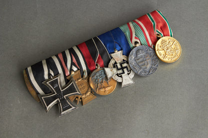 Large 6-Place Medal Bar. Original.