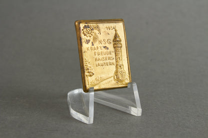 Kraft durch Freude (KdF) "Kaisers Lautern 1934" Tinnie. Original.