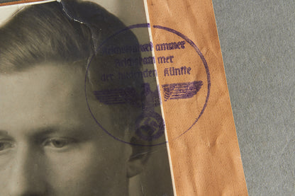 RARE "Reichskulturkammer" "Ausweis" Members identification. Original.