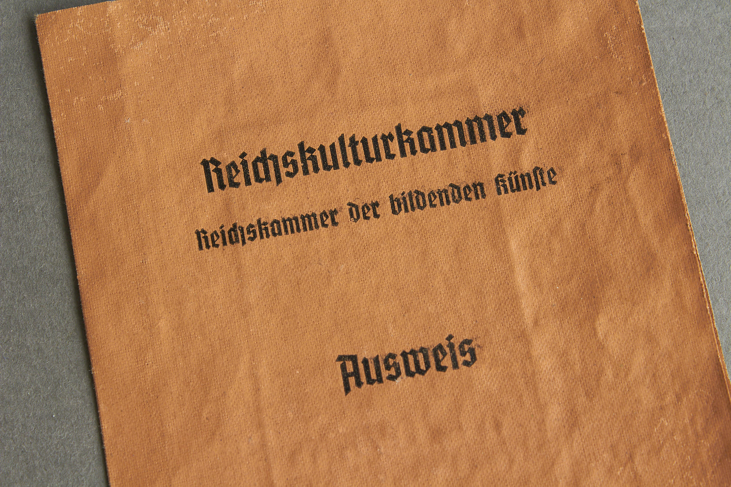 RARE "Reichskulturkammer" "Ausweis" Members identification. Original.