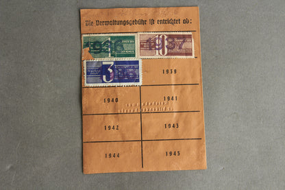 RARE "Reichskulturkammer" "Ausweis" Members identification. Original.