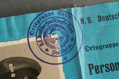 RARE Stahlhelmbund "N.S. Deutscher Frontkämpfer-Bund (Stahlhelm)" "Personalausweis" Members identification. Original.