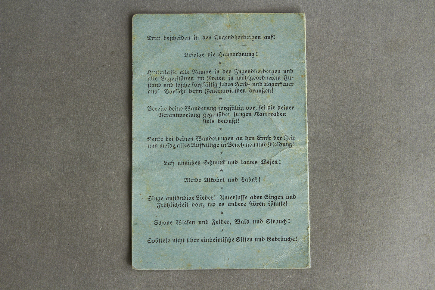 RARE DJH "Reichsverband für Deutsche Jugendherbergen" "Führerausweis" Leaders identification. Original.
